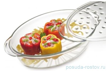 Лоток для запекания 3,5 л овальный с крышкой &quot;Simax&quot; / 119342