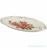 Блюдо 34 х 16 см овальное &quot;Корейская роза&quot; / 312938