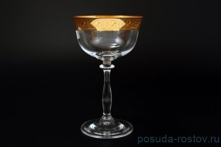 Креманки/мартинки 280 мл 6 шт &quot;Анжела /Золотой цветочный кант&quot; / 129308
