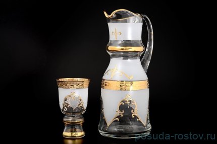 Набор для воды 7 предметов (кувшин + 6 стаканов) &quot;Королевский /Антик золото&quot; R-G / 012737