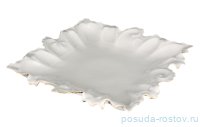 Блюдо 36 см фигурное квадратное &quot;Корона /Отводка золото&quot; / 088793