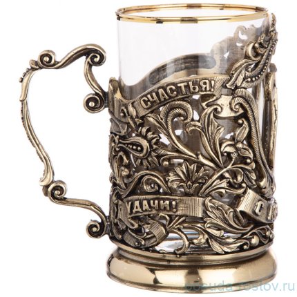 Стакан для чая 250 мл с подстаканником &quot;юбилейный /70 лет&quot; / 268923