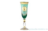 Бокалы для шампанского 160 мл 6 шт зелёные &quot;Грация /Богемия /Антик золото&quot; B-G / 086994