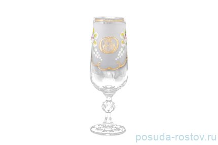 Бокалы для шампанского 180 мл 6 шт &quot;Клаудия /Лепка белая&quot; / 087340