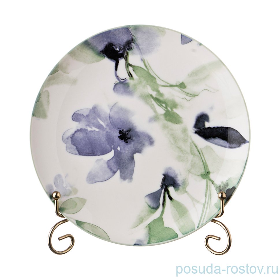 Тарелка 20,5 см "Aquarelle /Голубой цветок" (2шт.) / 190908