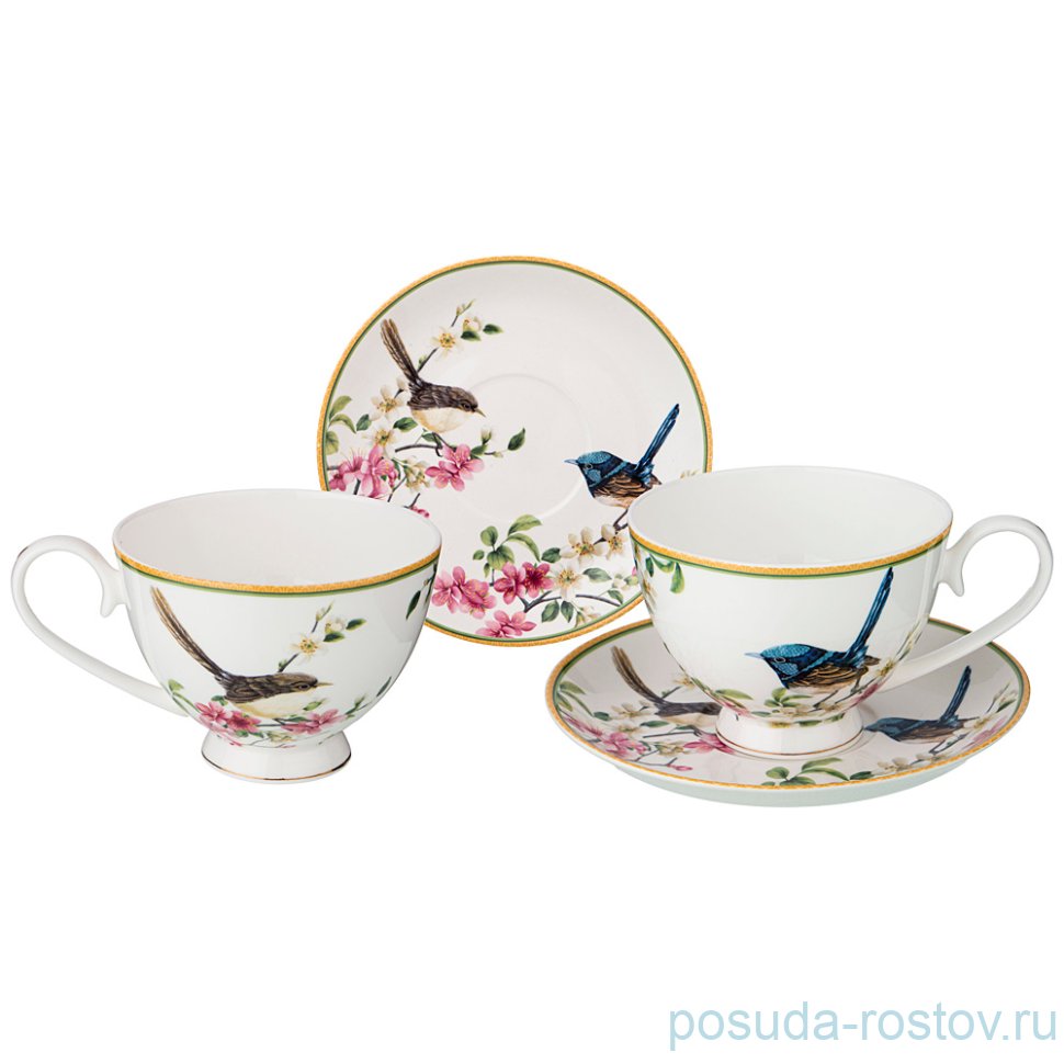 Набор чайных пар 250 мл 2 шт "Цветущий сад" / 209325