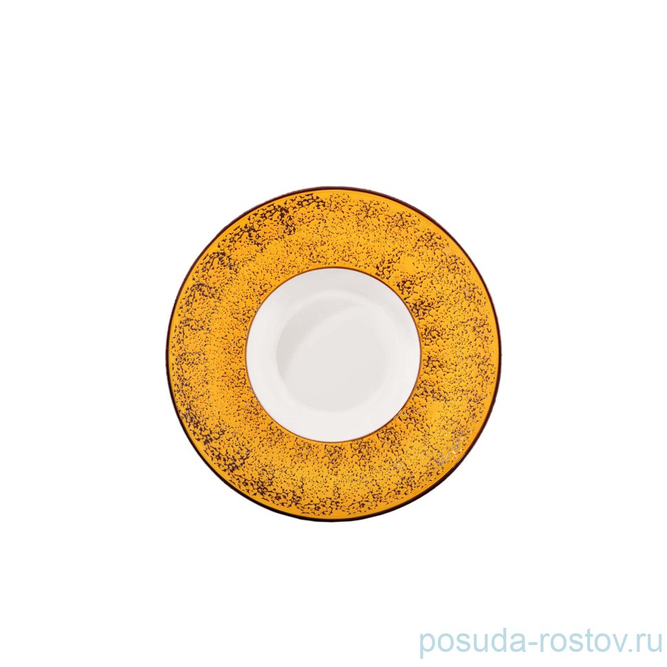 Тарелка 20 см глубокая жёлтая "Splash" / 261820