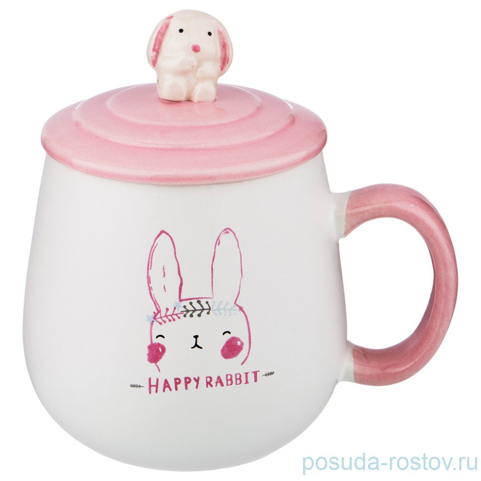 Кружка 397 мл с крышкой "rabbit" / 187099