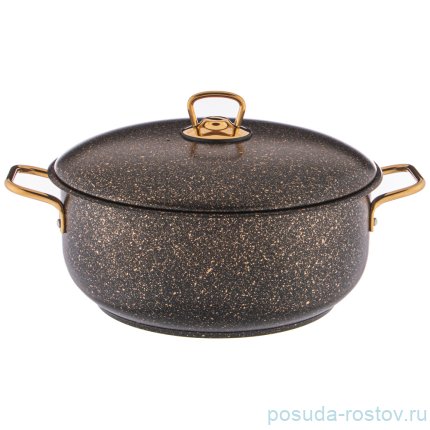 Кастрюля-мантоварка 3-х уровневая 24 см &quot;agness /черное золото&quot; / 230704