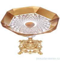 Блюдо 20 см шестигранное н/н металл &quot;С золотом&quot; / 334905