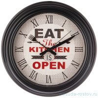 Часы настенные 31 см кварцевые круглые черные &quot;CHEF KITCHEN&quot; / 197433