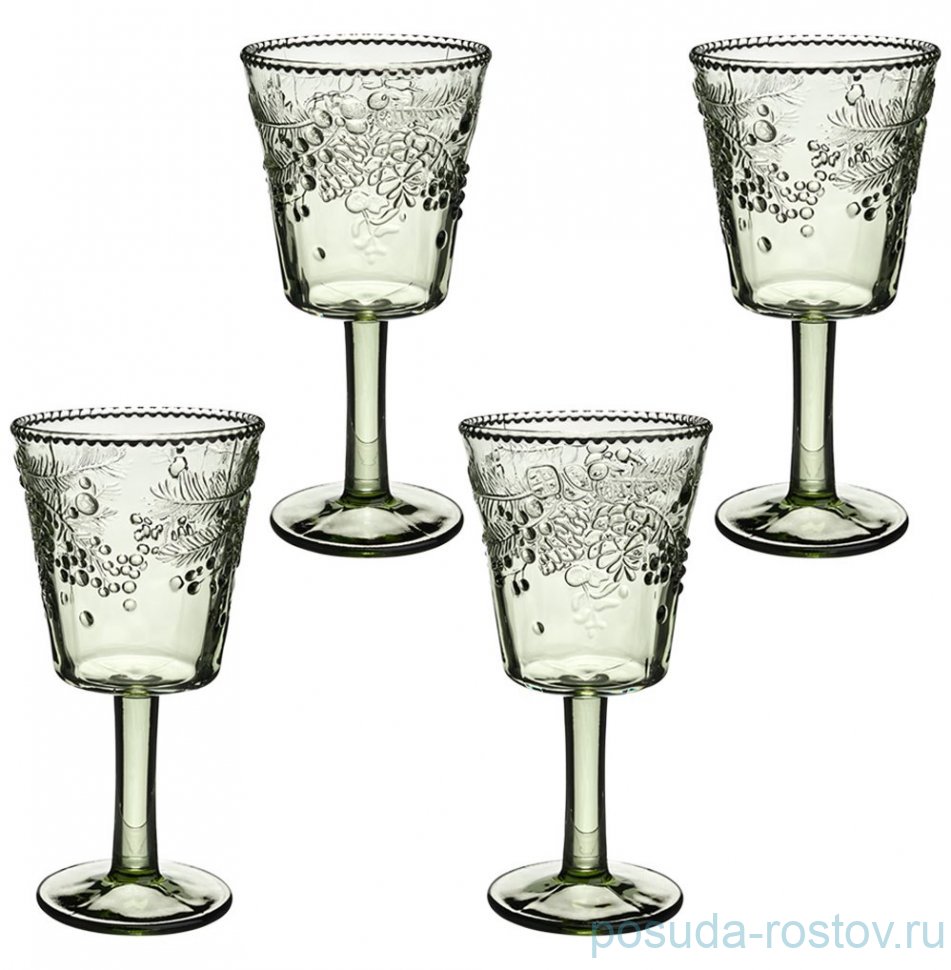 Бокалы для воды 280 мл 4 шт "Celebration green" / 378971