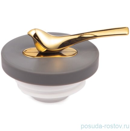 Термос 950 мл со стеклянной колбой крышка с клапаном серый Agness / 380079