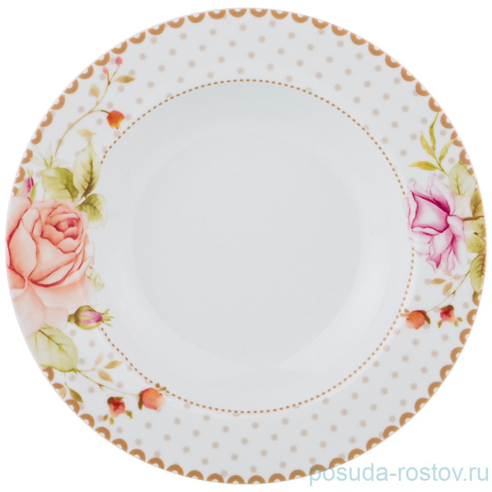Тарелка 22,5 см глубокая "Две розы" (2шт.) / 212431