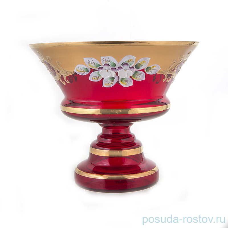 Ваза для конфет 15 см н/н "Лепка красная /5365" / 091585