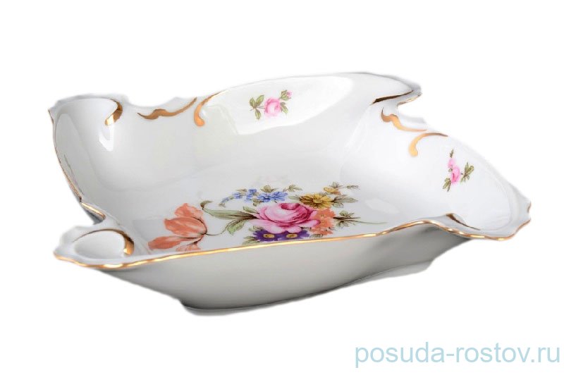 Салатник 24 см витой квадратный "Корона /Полевой цветок" / 050123 Салатник 24 см витой квадратный "Корона /Полевой цветок" / 050123