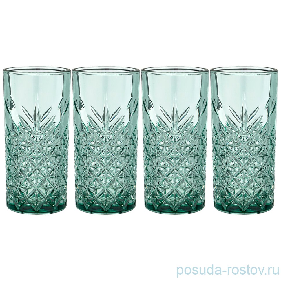 Стаканы для воды 310 мл 4 шт "Timeless /Изумруд" / 211147
