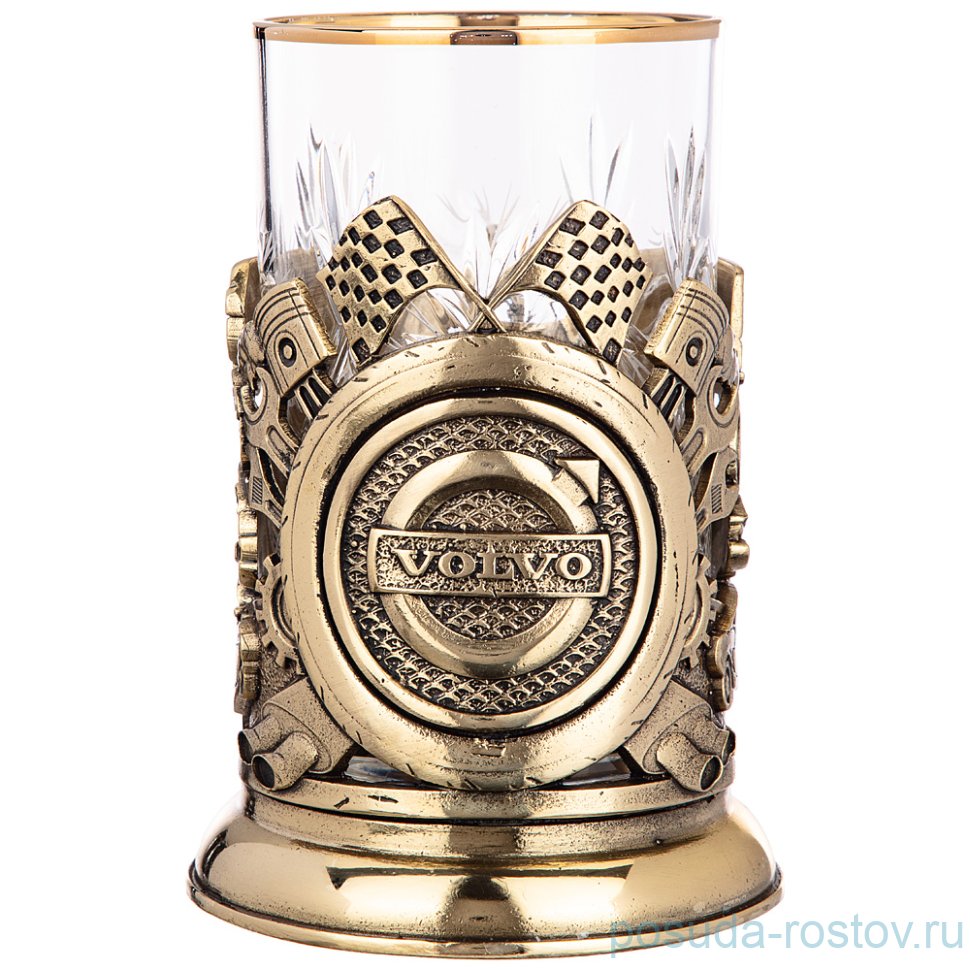 Стакан для чая 250 мл с подстаканником "вольво" / 268926 Стакан для чая 250 мл с подстаканником "вольво" / 268926