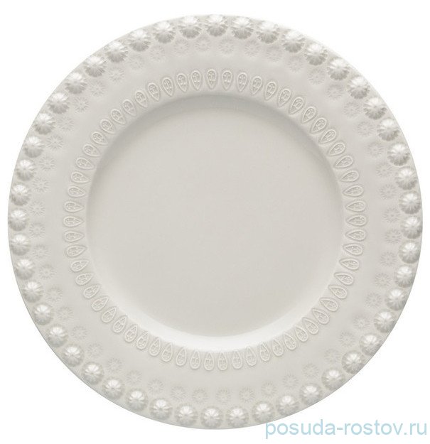 Тарелка 22 см бежево-серая "Fantasy"  / 337964