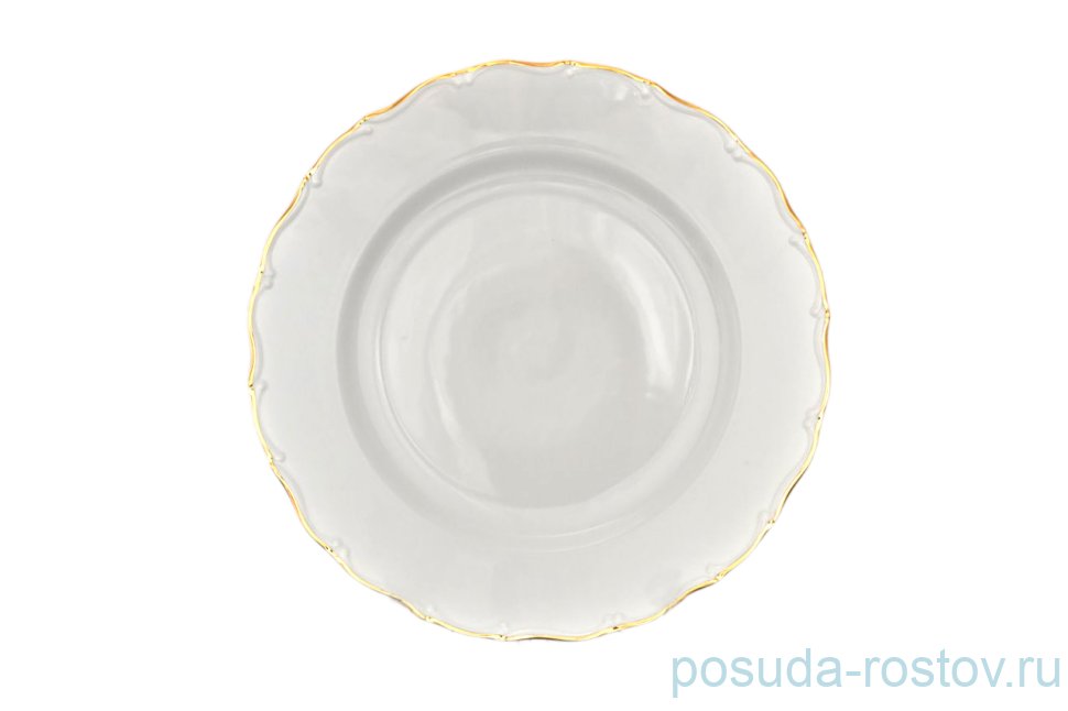 Блюдо 30 см круглое Bohemia Porcelan Moritz Zdekauer 1810 s.r.o. "Офелия /Золотая отводка" / 013592 Блюдо 30 см круглое Bohemia Porcelan Moritz Zdekauer 1810 s.r.o. "Офелия /Золотая отводка" / 013592
