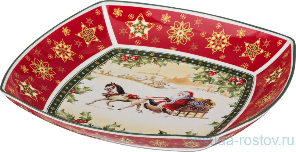 Салатник 32 х 32 х 6 см квадратный "Christmas Collection" / 192349