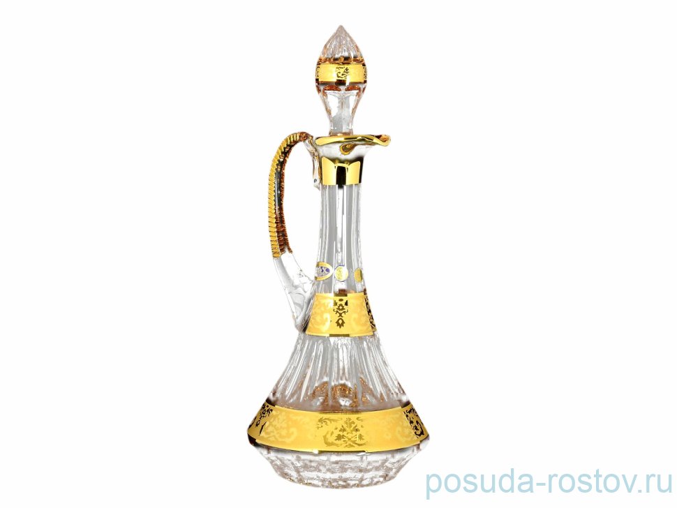 Графин для водки/ликера 1,5 л с ручкой "Max Crystal /Золото" / 106388