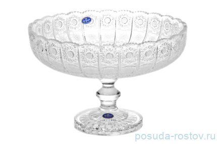 Ваза для фруктов 30 см н/н &quot;Хрусталь резной&quot; / 006679