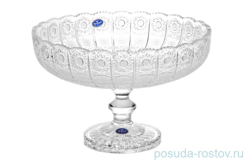 Ваза для фруктов 30 см н/н "Хрусталь резной" / 006679