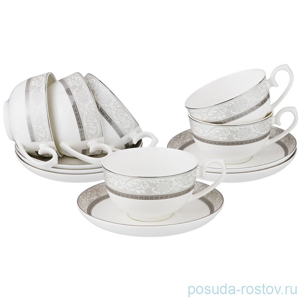 Набор чайных пар 250 мл 6 шт "Кларисса" / 197411