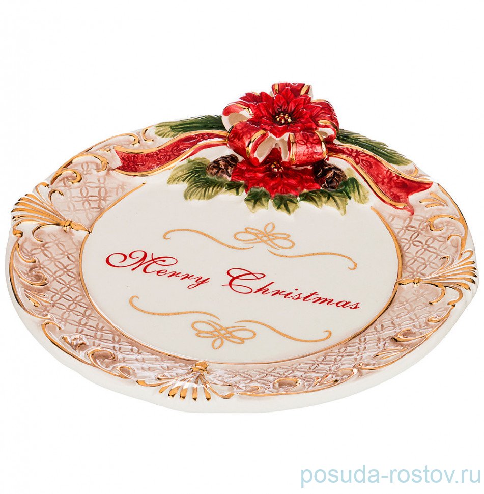 Блюдо 23 х 4,5 см круглое "сhristmas" / 194699