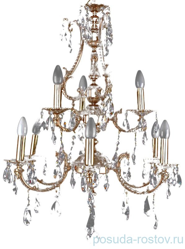 Люстра 9 рожковая 2-х ярусная "ГЛАСС ЛПС" d- 68 см, h- 87 см, вес -17 кг / 060379 Люстра 9 рожковая 2-х ярусная "ГЛАСС ЛПС" d- 68 см, h- 87 см, вес -17 кг / 060379