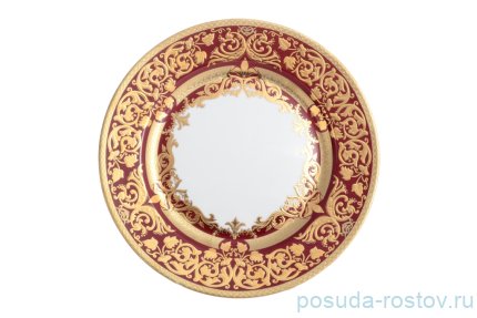 Блюдо 32 см круглое &quot;Наталия /Бордо в золотой роскоши&quot; / 128619