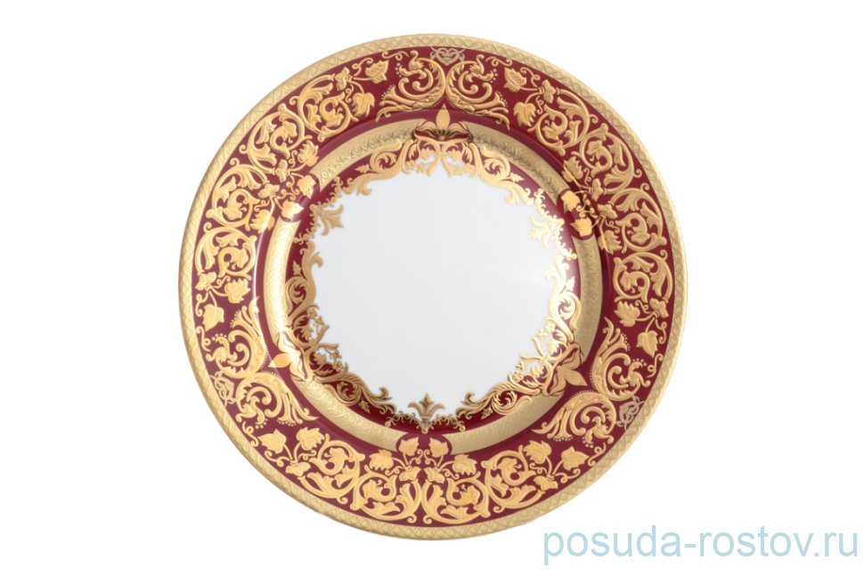 Блюдо 32 см круглое "Наталия /Бордо в золотой роскоши" / 128619
