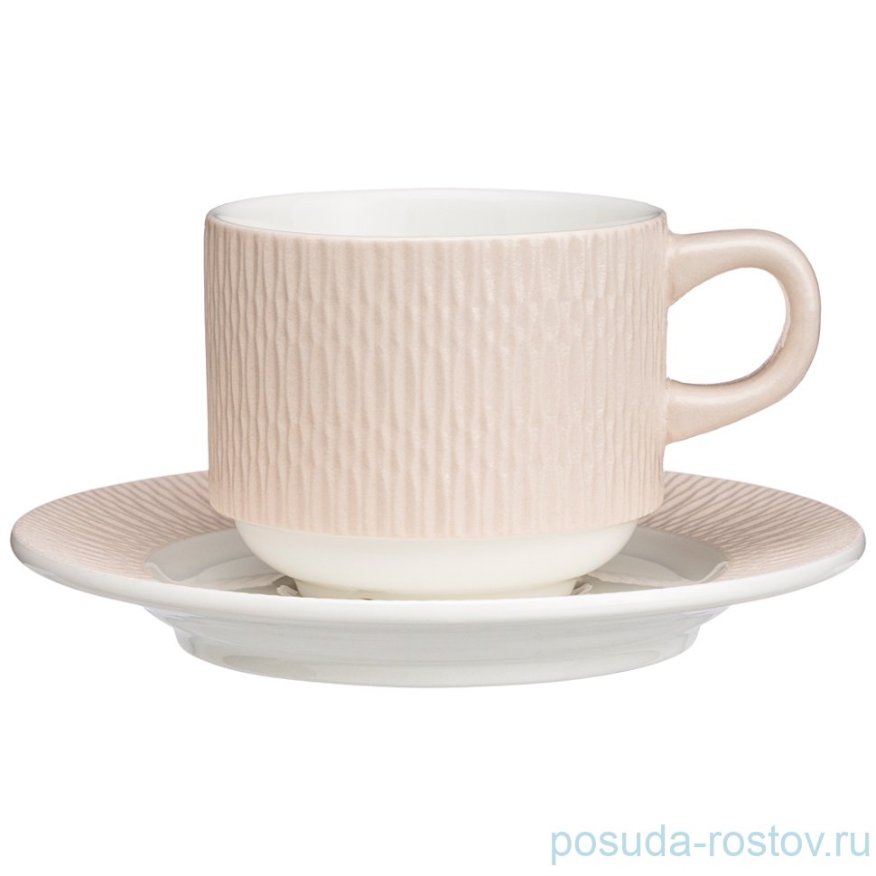 Чайная пара 250 мл 1 шт "Crocus /Бежевая" / 235751