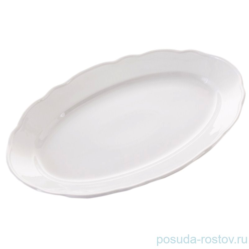 Блюдо 35 см овальное гост.  Kepo Trade "Рококо /Без декора" / 065363