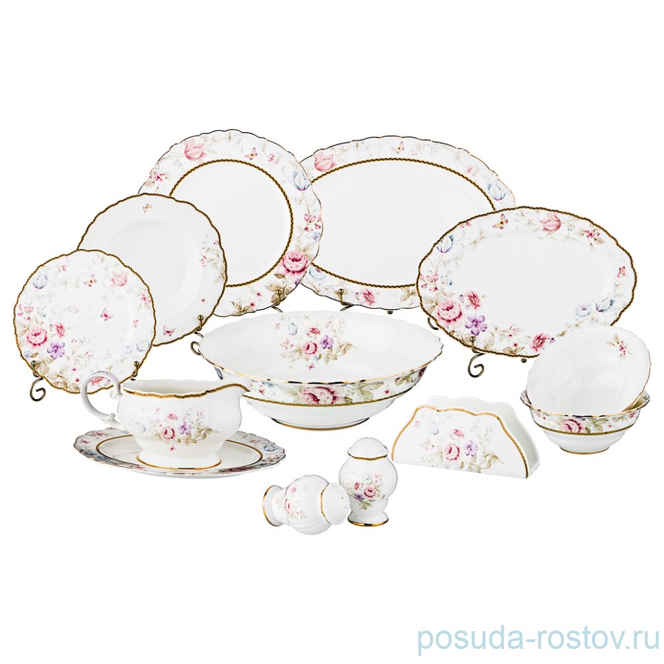 Столовый сервиз на 6 персон 28 предметов (без супника) "silk" / 192405