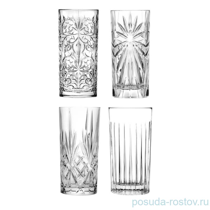 Стаканы для воды 360 мл 4 шт "MIXOLOGY /Без декора" / 155390 Стаканы для воды 360 мл 4 шт "MIXOLOGY /Без декора" / 155390