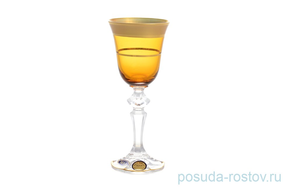 Рюмки 60 мл 6 шт амбер "Кристина /Матовая полоса /золото" SC / 131486