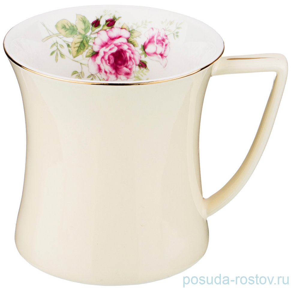 Кружка 400 мл бежевая "времена года" / 193888