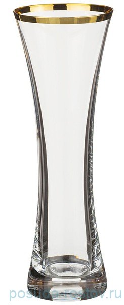 Ваза для цветов 19,5 см "Иксовка /Золотая отводка" / 113010 Ваза для цветов 19,5 см "Иксовка /Золотая отводка" / 113010