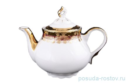Заварочный чайник 1,2 л &quot;Констанция /Малиновая полоса с золотом&quot; / 058306