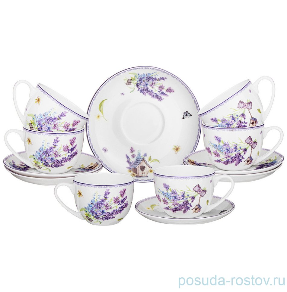 Набор чайных пар 300 мл 6 шт "Прованс /Лаванда" / 289108 Набор чайных пар 300 мл 6 шт "Прованс /Лаванда" / 289108