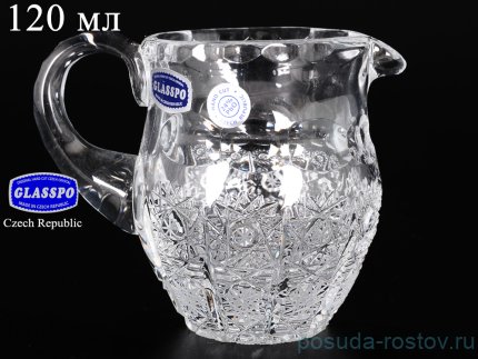 Молочник 120 мл &quot;Glasspo /Хрусталь резной&quot; / 049189
