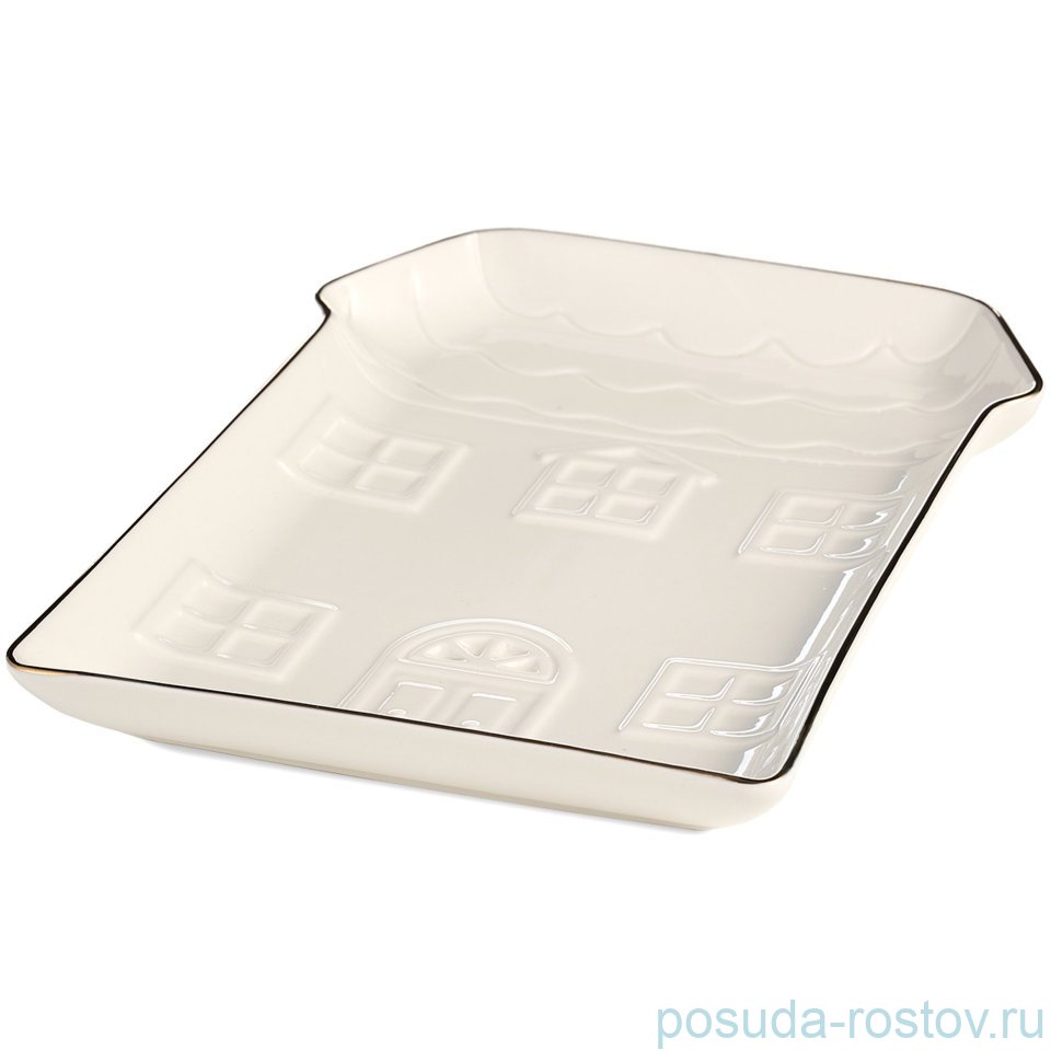 Блюдо 19 х 14,5 х 1,8 см фигурное "Домик" / 379496 Блюдо 19 х 14,5 х 1,8 см фигурное "Домик" / 379496