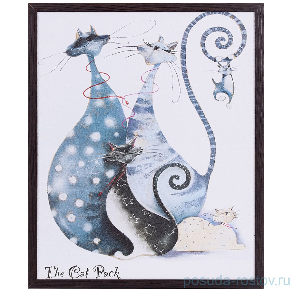 Панно 40 х 50 см "кошки" /рамка венге / 270102