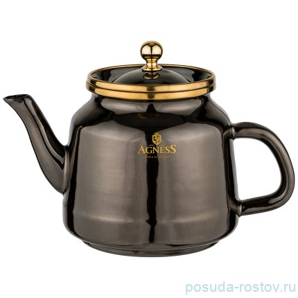 Чайник 1 л эмалированный шоколад &quot;Agness /Тюдор&quot; / 209825