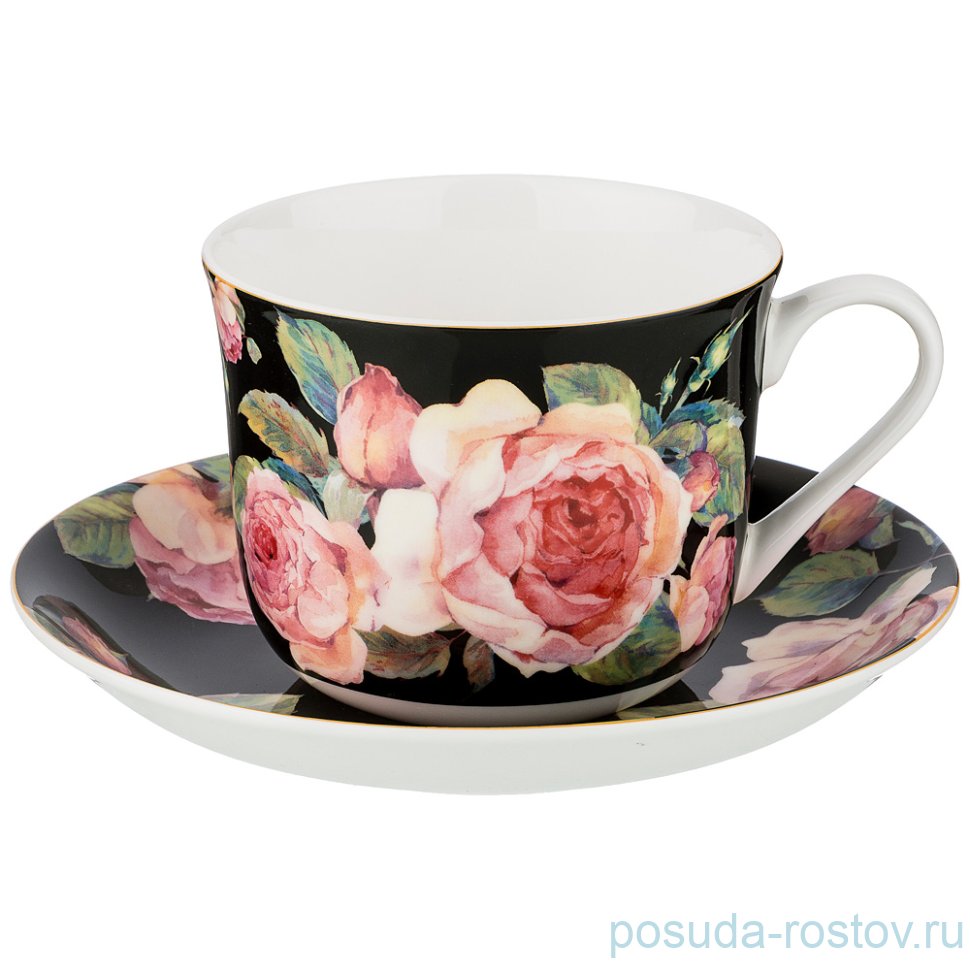 Чайная пара 500 мл 1 шт чёрная "Винтаж" / 202739 Чайная пара 500 мл 1 шт чёрная "Винтаж" / 202739