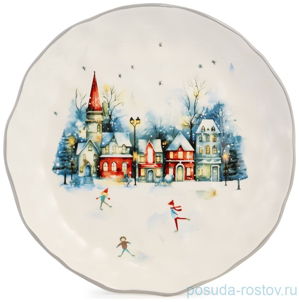Тарелка 28 х 4 см "С новым годом!" / 379566 Тарелка 28 х 4 см "С новым годом!" / 379566