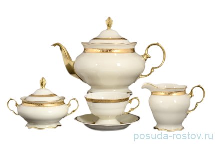 Чайный сервиз на 6 персон &quot;Фредерика /Золотая лента /СК&quot; M-D / 115963