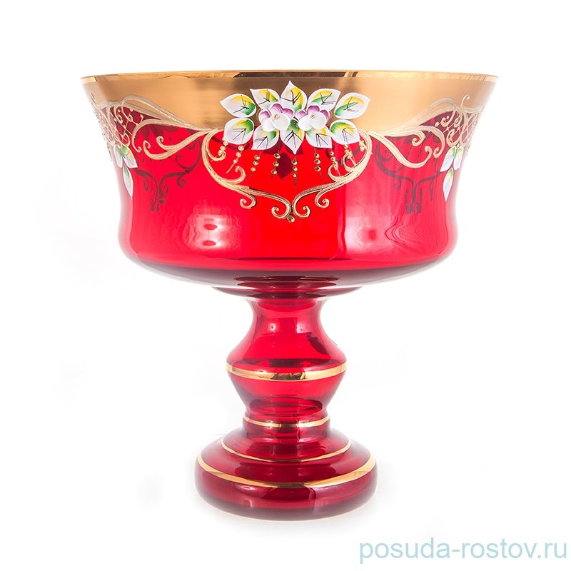 Ваза для фруктов 28 см н/н "Лепка красная /6999" / 119489